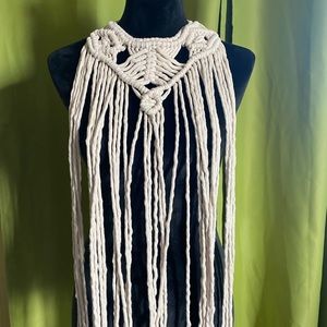 Macramé festival beach wear top necklace